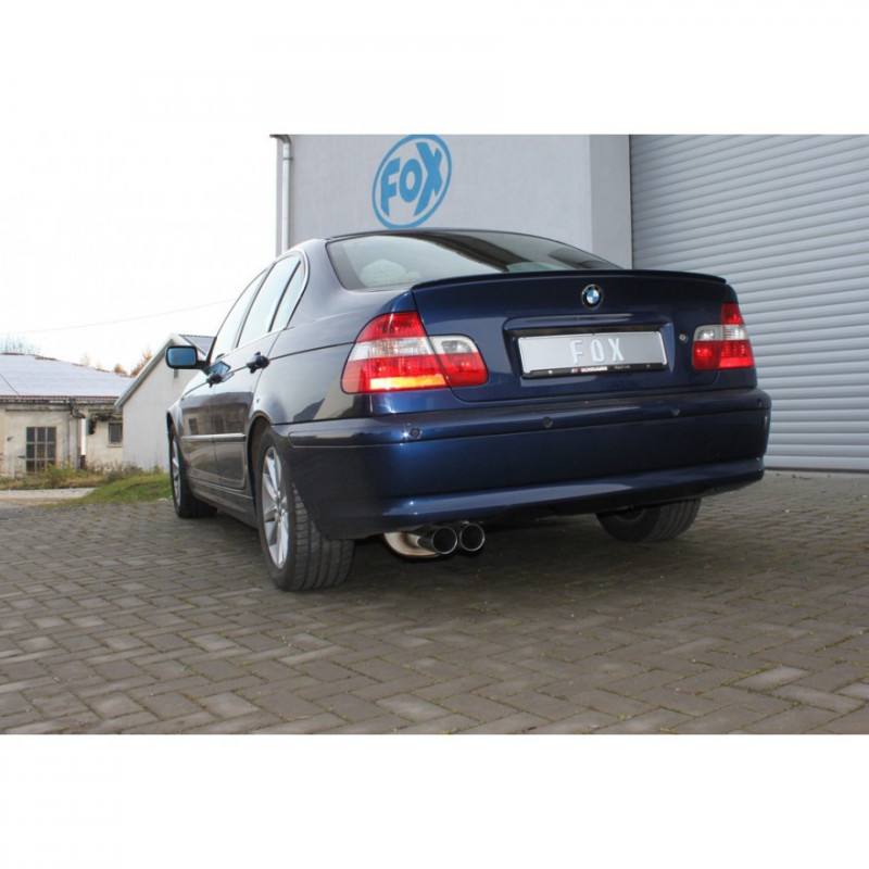 Silencieux Inox SPORT arrière 2x83mm pour BMW E46 M54