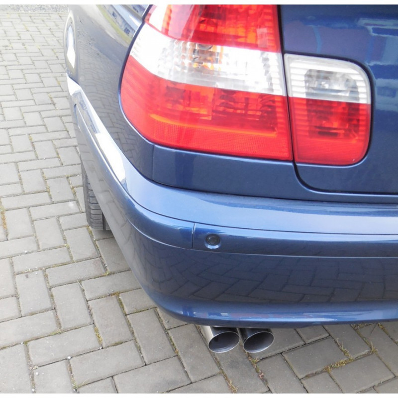 Silencieux Inox SPORT arrière 2x83mm pour BMW E46 M54