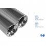 Silent stainless steel rear 2x76mm type 13 for BMW 520i/523i/525i/528i TYPE E39