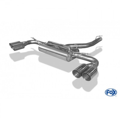 Silent rear duplex stainless steel 2x90mm type 14 for BMW X3 TYPE F25