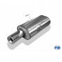 Silent rear duplex stainless steel 1x90mm type 13 for CITRO-N SAXO