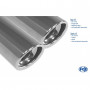 Catback duplex stainless steel 2x90mm type 17 for HUMMER H2