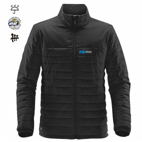 Veste thermo FOX de couleur noire avec logo bleu/blanc