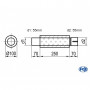 Silencieux universels type 314 en inox / Ø100mm / d1 Ø55mm / longueur 250mm