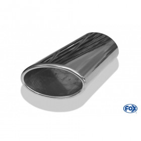 Embout d'échappement inox type 38 côté gauche / 106x71mm / long 300mm