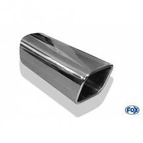 Embout d'échappement inox type 70 / 110x110mm / long 300mm / biseauté 15°