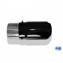 Couvre embout noir Ø80mm pour embout en Ø70mm / long 150mm