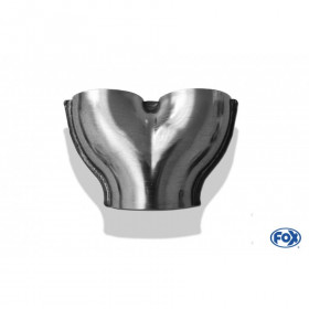 Silent stainless steel rear 1x135x80mm type 53 for OPEL VECTRA A (COFFRE)