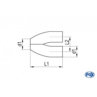 Tube de connexion "Y" inox / connexion Ø63mm/2x63mm