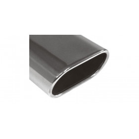 Embout d'échappement inox type 52 / 130x50mm / long 300mm / biseauté 15°