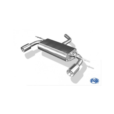 DESTOCKAGE - Silencieux arrière duplex inox 1x90mm type 13 pour VOLKSWAGEN GOLF PLUS TYPE 5M MK5