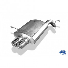 copy of Silent stainless steel rear 2x80mm type 13 for PEUGEOT 407 BERLINE