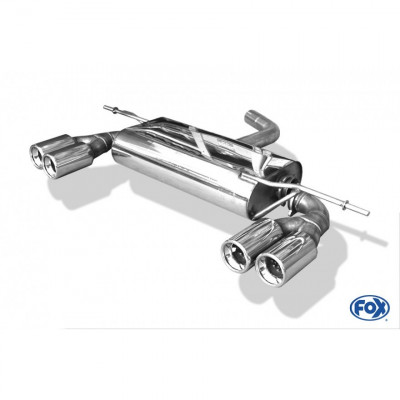 DESTOCKAGE - Silencieux arrière duplex inox 2x80mm type 13 pour VOLKSWAGEN EOS TYPE 1F (non Facelift)