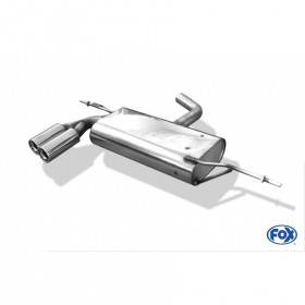 copy of 2x80mm stainless steel silent type 13 for SEAT LEON TYPE 1P