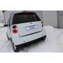 copy of Silent rear duplex stainless steel duplex type 14 for SMART FORTWO TYPE 451 (with Brabus bumper)