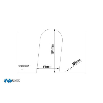 copy of Silent rear duplex stainless steel 1x160x80mm type 53 for VOLKSWAGEN T5/T6 4-MOTION