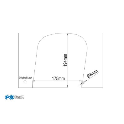 Gabarit de découpe 2x80mm pour AUDI A2