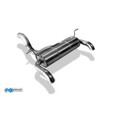 copy of Silent rear duplex stainless steel 1x100mm type 25 for JEEP WRANGLER IV TYPE JK