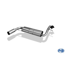 copy of Silent stainless steel rear 1x135x80mm type 52 for HONDA CIVIC IV