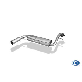 copy of Silent stainless steel rear 1x135x80mm type 52 for HONDA CIVIC IV