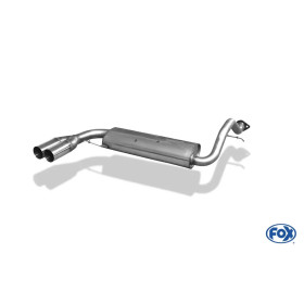 copy of Silent stainless steel rear 1x135x80mm type 52 for HONDA CIVIC IV